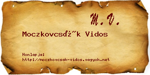 Moczkovcsák Vidos névjegykártya